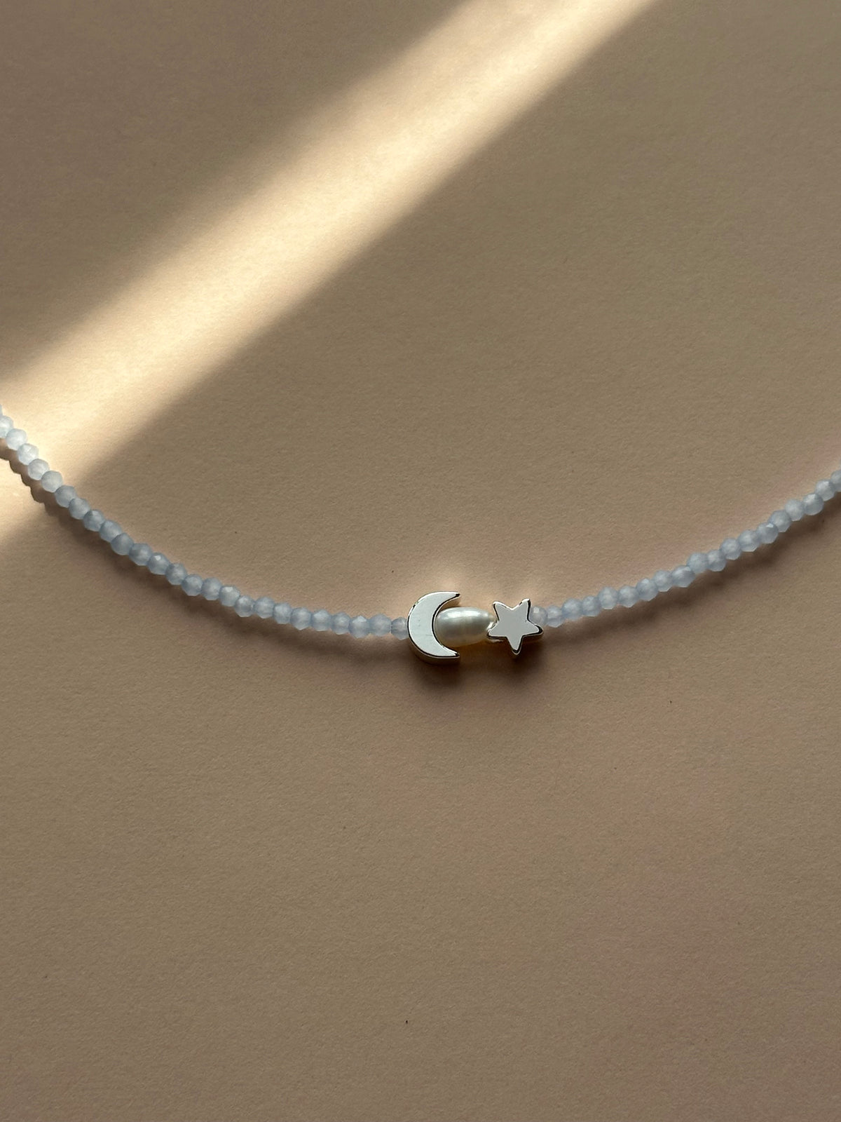 Colier luna,stea si perla